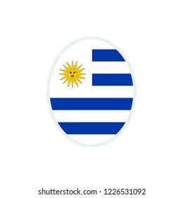 Uruguay Flag Uruguay Round Flag Stock Vector Royalty Free