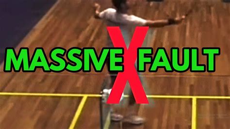 Squash Player Gets Away With Massive Foot Fault Youtube