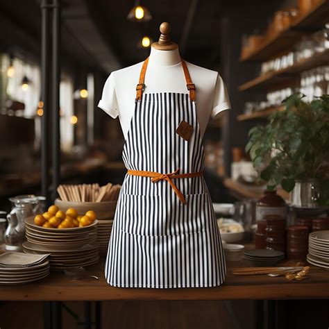 Premium AI Image | A Chef Apron With a Classic Pinstripe Pat Chef ...