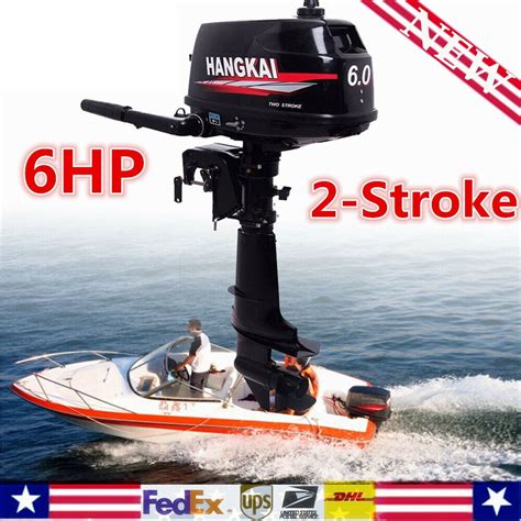 HANGKAI Outboard Motor 6 12HP 2 4Stroke Fishing Boat Engine Water