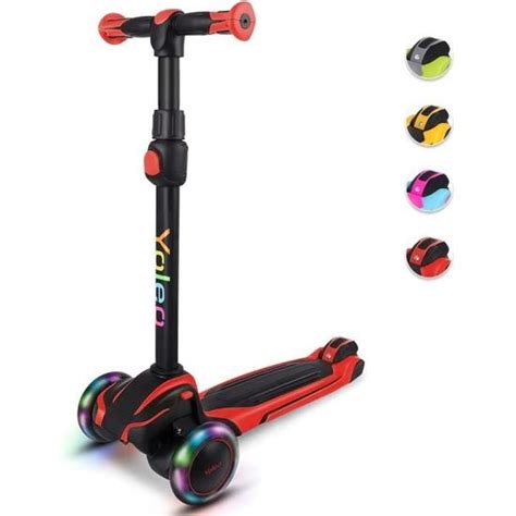 Yoleo Trottinette Pliable Enfants Avec Roues Lumineuses Led Trottinette