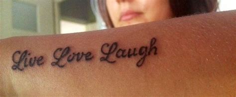 Adorable Live Laugh Love Wrist Tattoos