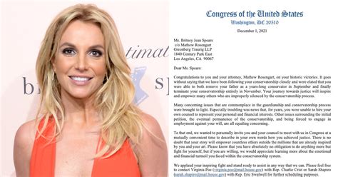 Britney Spears Invited By Congress To Testify About Conservatorships