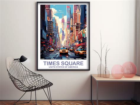 Times Square Travel Print, Times Square Wall Art, New York Wall Art