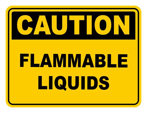 Flammable Liquids Caution Safety Sign