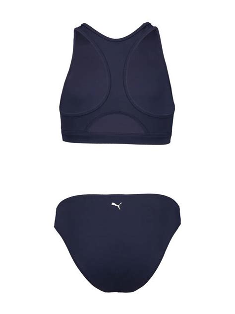 PUMA Girls Swim Raceback Bikini Set Navy Bademode Underwear Shop