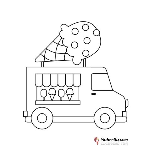 Ice Cream Truck Coloring Page