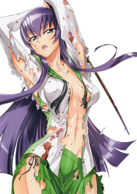 High School Of The Dead Saeko Busujima Render By Jr789 Anime Anime