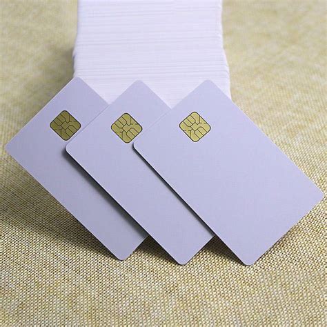 Contact Printable Blank White Plastic Cards With Smart Chip Card