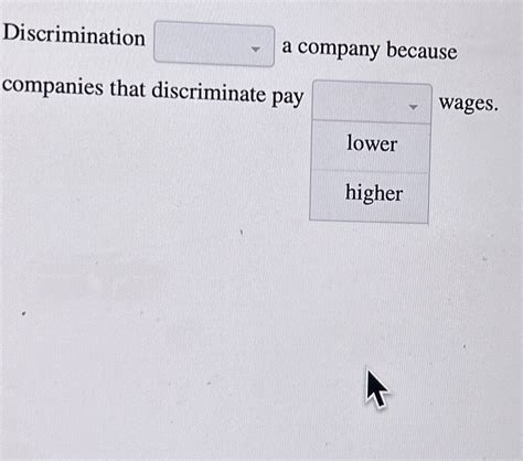 Solved Discrimination A Company Because Companies That Chegg