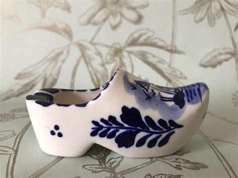 Hand Painted Dutch Delftware Souvenir Ceramic Clog Etsy Uk