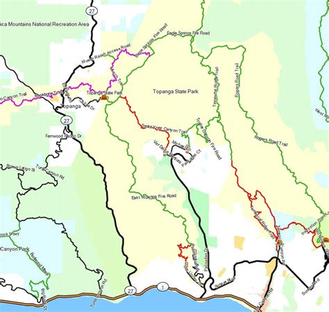 Topanga SP - California Trail Map