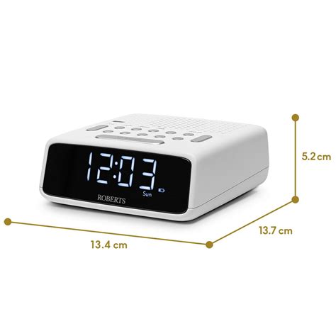 Roberts Ortusfmw Ortus Fm Dual Alarm Clock Radio In White