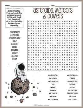 Comets Asteroids And Meteors Worksheet - prntbl.concejomunicipaldechinu.gov.co