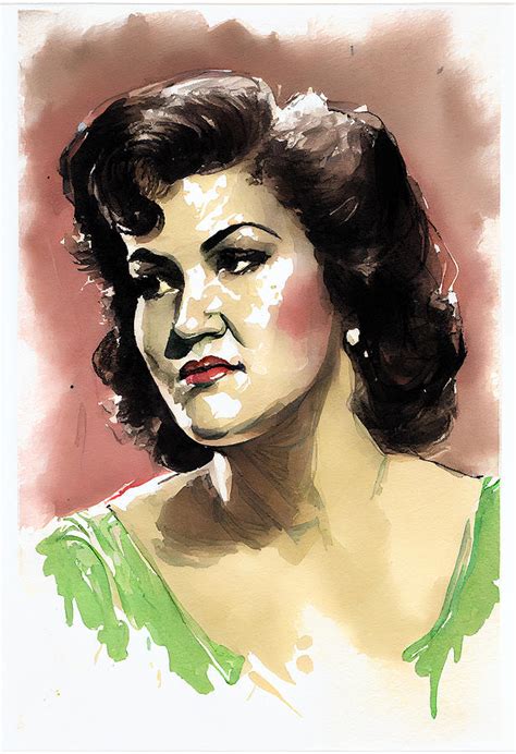 Patsy Cline Watercolour Mixed Media By Tim Hill Pixels