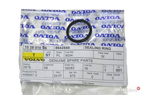 VOLVO S90 V90 XC70 XC90 Oring Miski Olejowej OE 8642559 Bielany