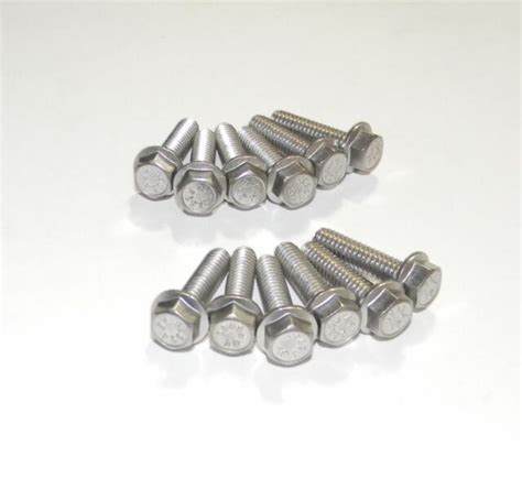 Small Block Ford Sbf Stainless Steel Flange Bolts For Steel Valve Covers New Ebay