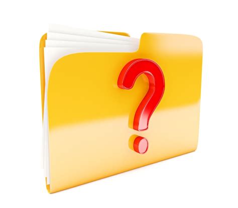 Premium Photo Yellow Folder 3d Icon With Red Question Mark Isolated