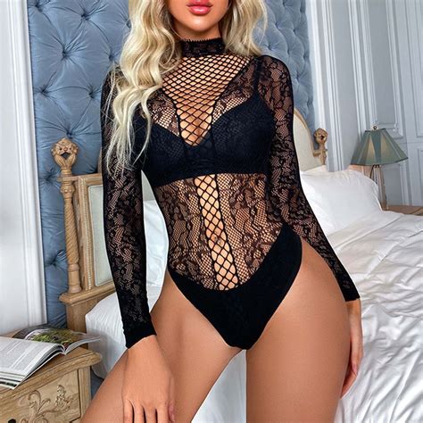 Sexy Women Fishnet Lingerie Underwear Nightwear Sleepwear Hollow Dress