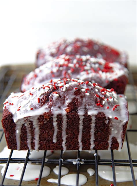 Peppermint Red Velvet Loaf Cake With Peppermint Icing