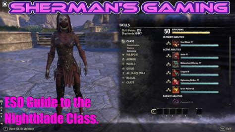 ESO Guide To The Nightblade Class YouTube