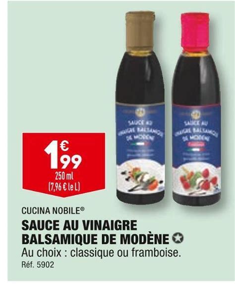 Promo Cucina Nobile Sauce Au Vinaigre Balsamique De Mod Ne Chez Aldi