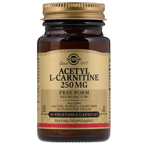 Comprar Solgar Acetil L Carnitina Mg C Psulas Vegetais Pre O