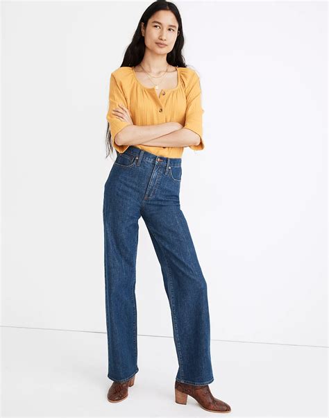 Madewell Slim Wide Leg Full Length Jeans