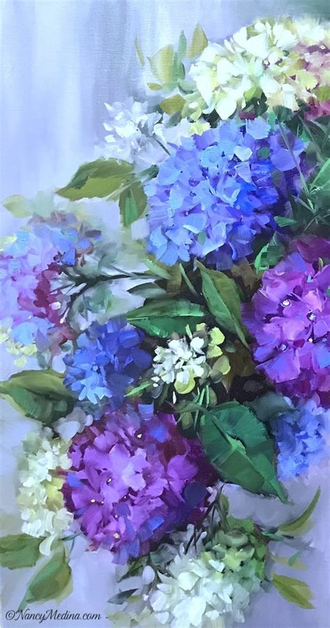 Lindas Hydrangeas Art Hydrangea Painting Acrylic Painting Flowers