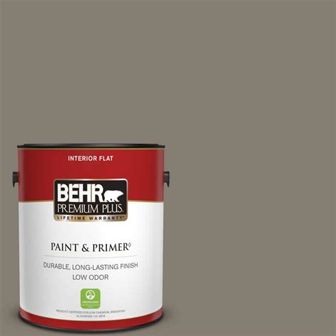 Behr Premium Plus Gal Mq Smoky Trout Flat Low Odor Interior