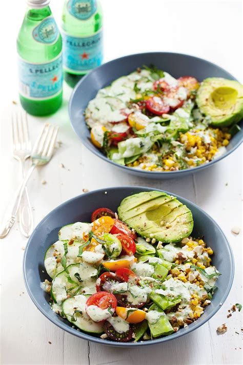 Rainbow Veggie Bowls with Jalapeño Ranch Recipe - Pinch of Yum