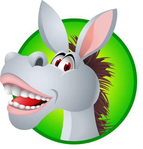 Donkey head cartoon — Stock Vector © idesign2000 #10343024