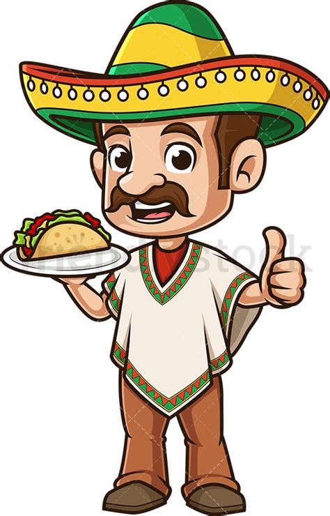 Mexican Guy In Sombrero Cartoon