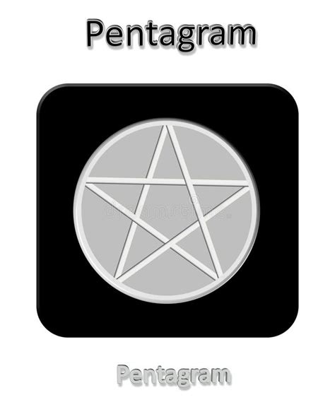 Pentagrama Plateado En Un Icono Circular Aislado En Fondo Azul Oscuro