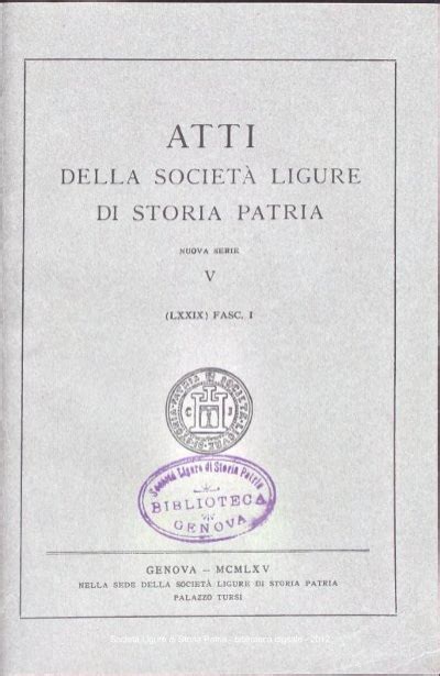 Martino Societ Ligure Di Storia Patria