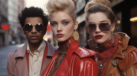 Premium Photo Fashion Portrait Of Models At Fashion Week Street Style