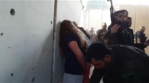 Video showing bloodied Israeli female soldiers captured by Hamas released | World News | Sky News