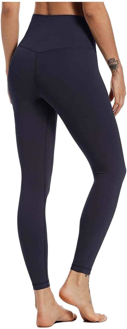 Yogahose Damen Schwarz Baumwolle Hawkimin Frauen Hohe Taille Leggings