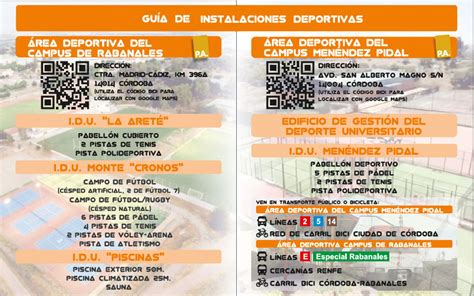 Horario De Instalaciones Deportivas Ucodeporte