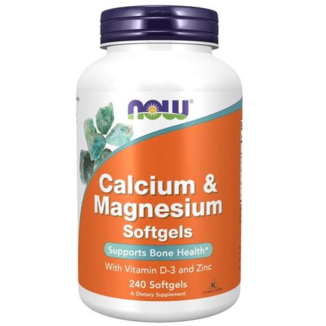 NOW Foods Calcium Magnesium With Vit D And Zinc Gels 240 Landys Chemist