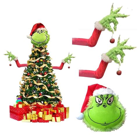 Buy 3pcs Grinch Christmas Tree Decorations Elf Christmas Decorations How The Grinch Stole