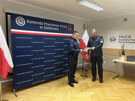 Nowy Zastępca Komendanta Powiatowego Policji w Zambrowie 2024 KPP