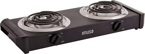 Imusa Usa Gau 80306 Electric Double Burner 1750 Watts Black