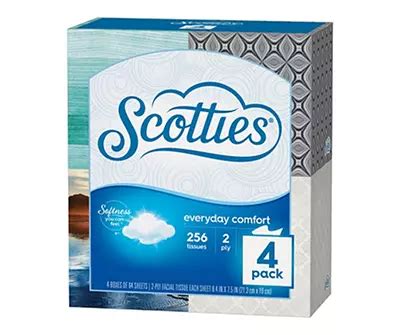 Scotties Everyday Comfort 2-Ply Facial Tissues Cube, 4-Pack | Big Lots