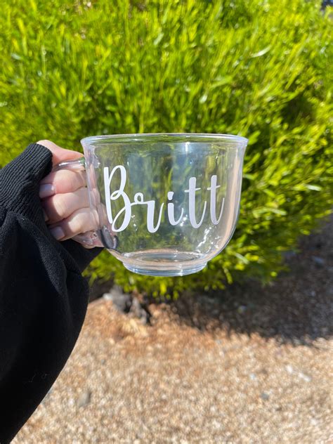 Personalized Glass Coffee Mug Customized Coffee Cup Ts Etsy