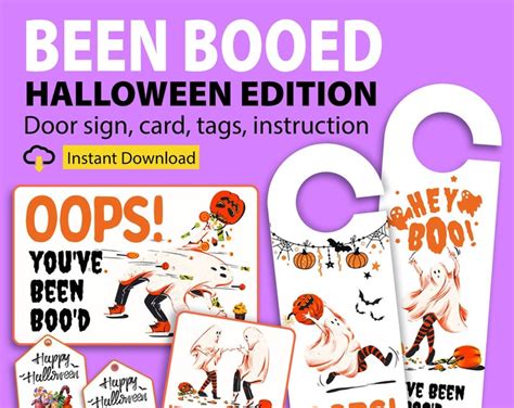 Youve Been Booed Printable Set Youve Been Booed Kit Neighborhood Tradition Halloween Boo Kit