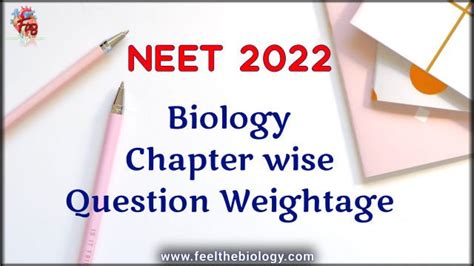 Do You Know The Neet 2022 Biology Chapter Wise Weightage Feel The Biology