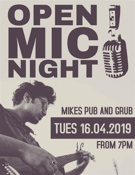 Open Mic Night Template Postermywall