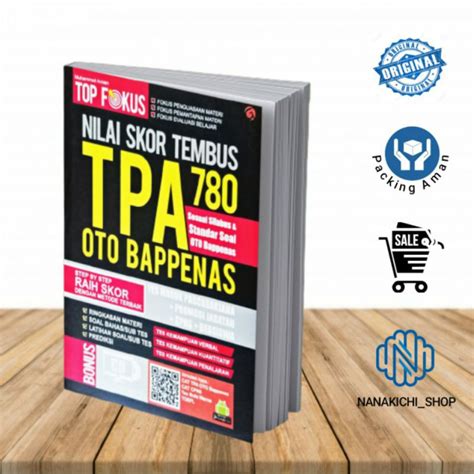 Jual BUKU TPA OTO BAPPENAS TOP FOKUS NILAI SKOR TEMBUS TPA 780 SESUAI