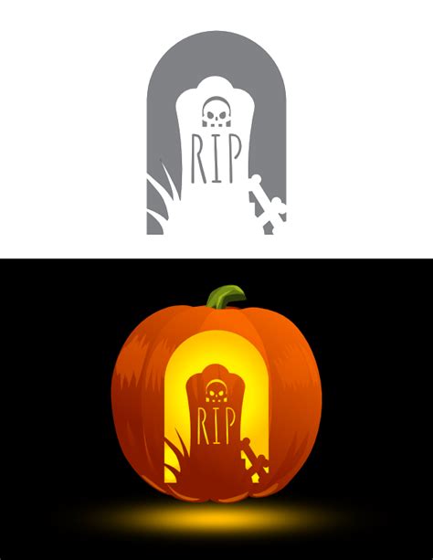 Printable Bones And Tombstone Pumpkin Stencil 14850 Hot Sex Picture